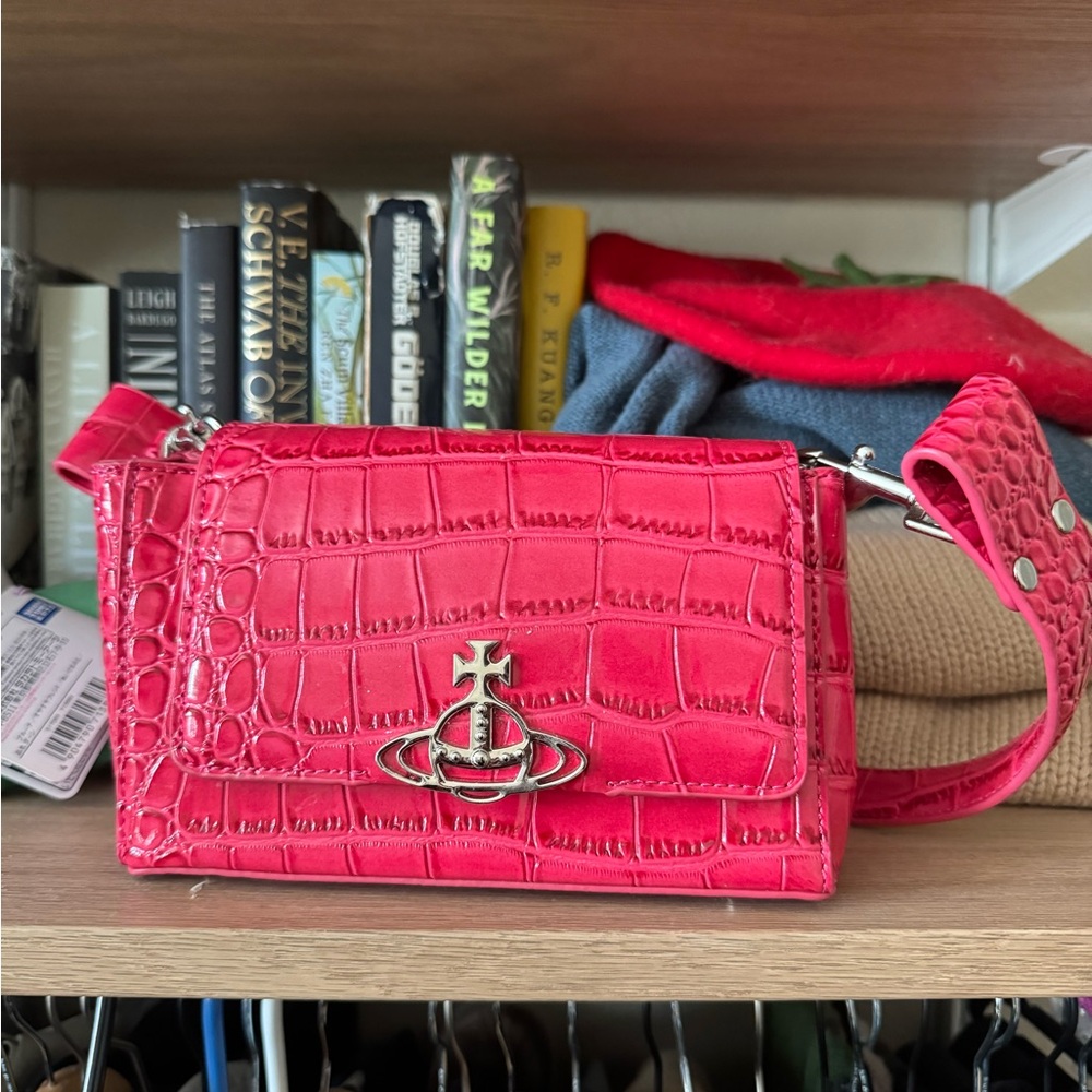 Vivienne westwood Hazel small handbag barbie pink calf leather NWOT with chain